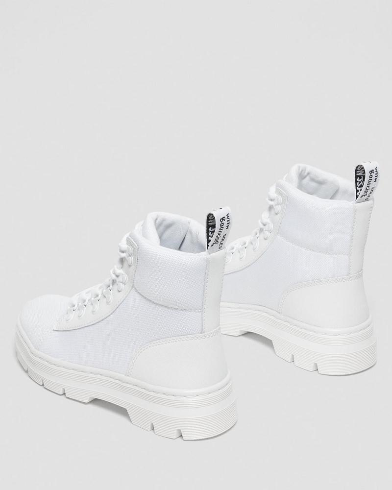 White Women's Dr Martens Combs Poly Ankle Boots | CA 49HAP